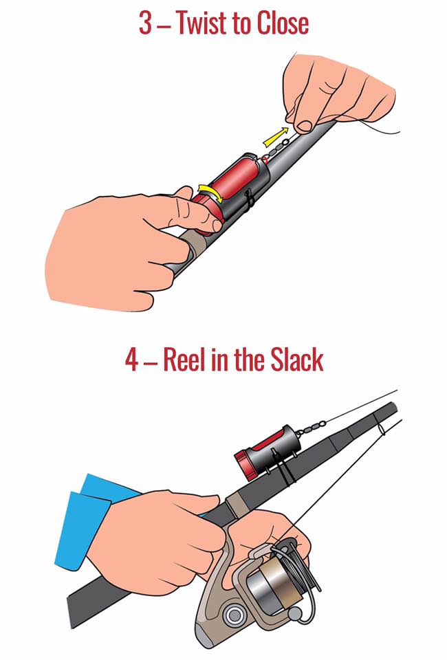 Hook Guardian | Fishing Hook & Lure Safety Holder | 2 Pack| Rod-Mounted Safe Clip Prevents Snags & Injuries